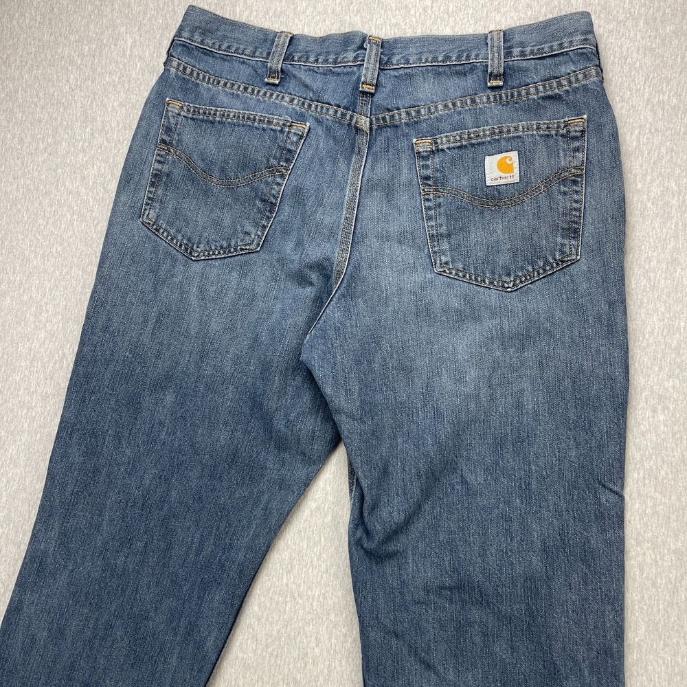 Carhartt Holter Relaxed Fit Straight Leg Jeans 36x34 Blue Denim Mens Work 101483